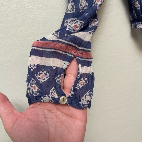 Free People Before Dawn Top in Sapphire Combo sz M - Picture 7 of 11